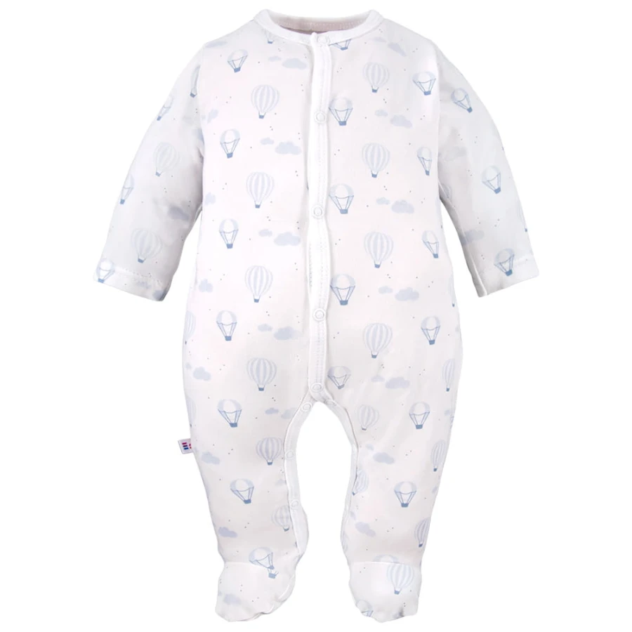 Blaue Baby-Strampler, 3er-Pack mit Ballonmotiv