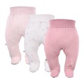Baby-Halbstrampler rosa 3er-Pack mit Blumenmotiv