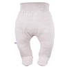 Beigefarbene Baby-Halbstrampler im 3er-Pack mit Bärenmotiv