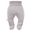 Beigefarbene Baby-Halbstrampler im 3er-Pack mit Bärenmotiv