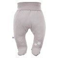 Joggers with feet beige 3-pack with teddy bears pattern