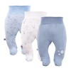 Blaue Baby-Halbstrampler im 3er-Pack mit Ballonmotiv