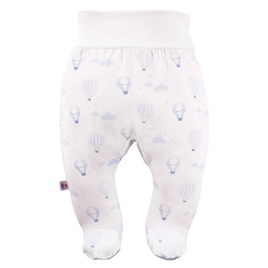 Blaue Baby-Halbstrampler im 3er-Pack mit Ballonmotiv
