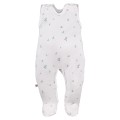 3-pack romper suit green with leaves pattern