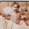 3er-Pack rosa Baby-Schlafstrampler mit Blumenmotiv