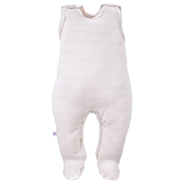 3er-Pack Baby-Schlafstrampler in Beige mit Bärenmotiv