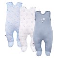 3er-Pack blaue Baby-Schlafstrampler mit Ballonmotiv