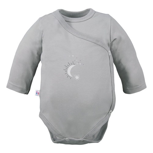 Graues Wickelbody mit Sternchenmotiv