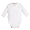 Kinderbody mit Wickelausschnitt und langen Ärmeln, weiß