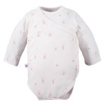 Cremefarbene Wickelbody mit Blumenmuster