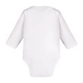 Kinderbody mit Wickelausschnitt und langen Ärmeln, weiß