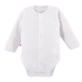 Kinderbody mit langen Ärmeln und Knöpfen, weiß