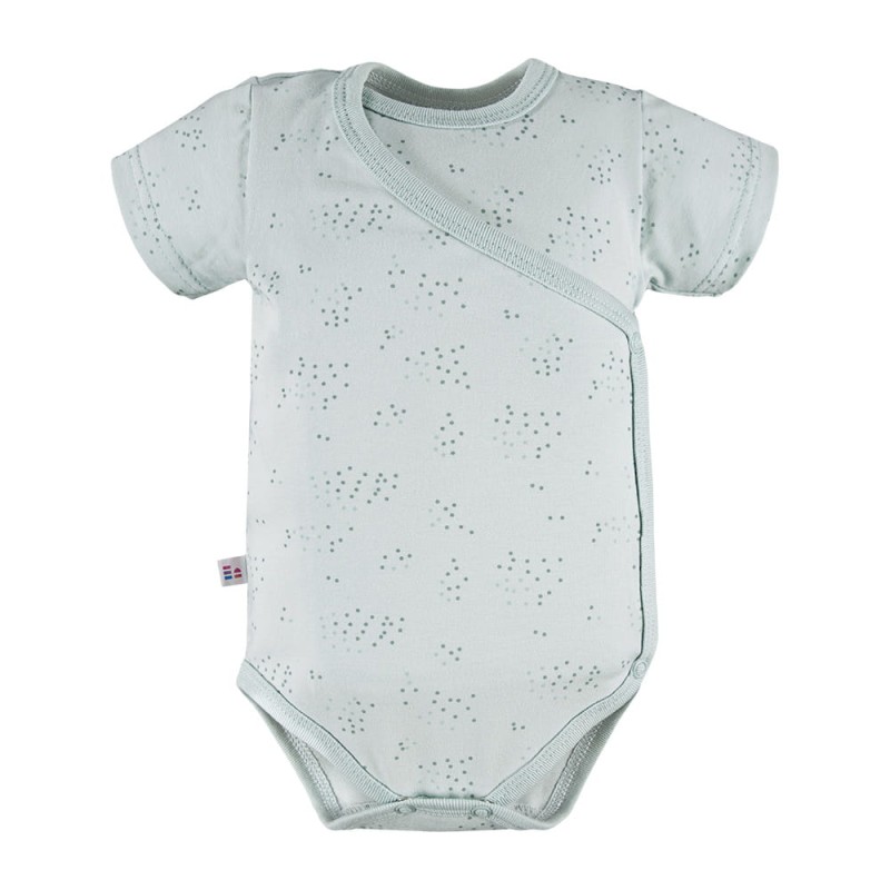 Cardigan bodysuit with delicate print all over green