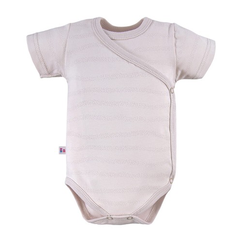 Cardigan bodysuit with delicate print all over beige