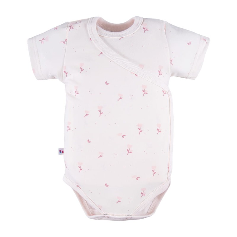 Cardigan bodysuit with flower pattern