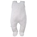 Romper suit gray with star pattern