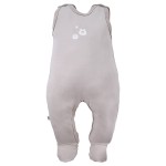 Romper suit beige with teddy bears pattern