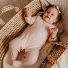 Baby-Schlafstrampler rosa mit Blümchen