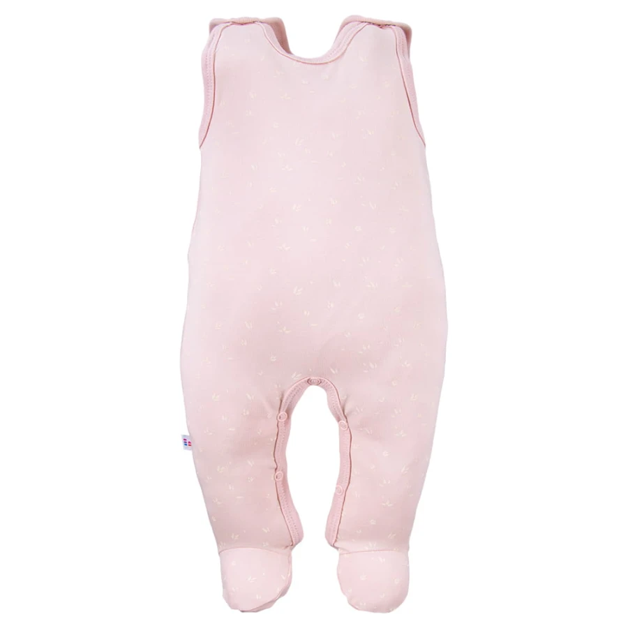 Baby-Schlafstrampler rosa mit Blümchen