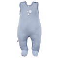 Blauer Baby-Schlafstrampler mit Ballonmotiv
