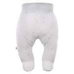 Joggers with feet with a stars pattern gray