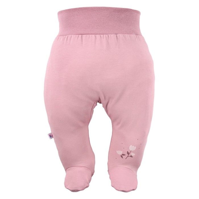 Rosa Baby-Halbstrampler mit Blumenmotiv