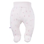 Cremefarbener Baby-Halbstrampler mit Blumenmuster