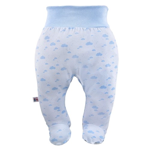 Joggers with feet with a cloud pattern blue