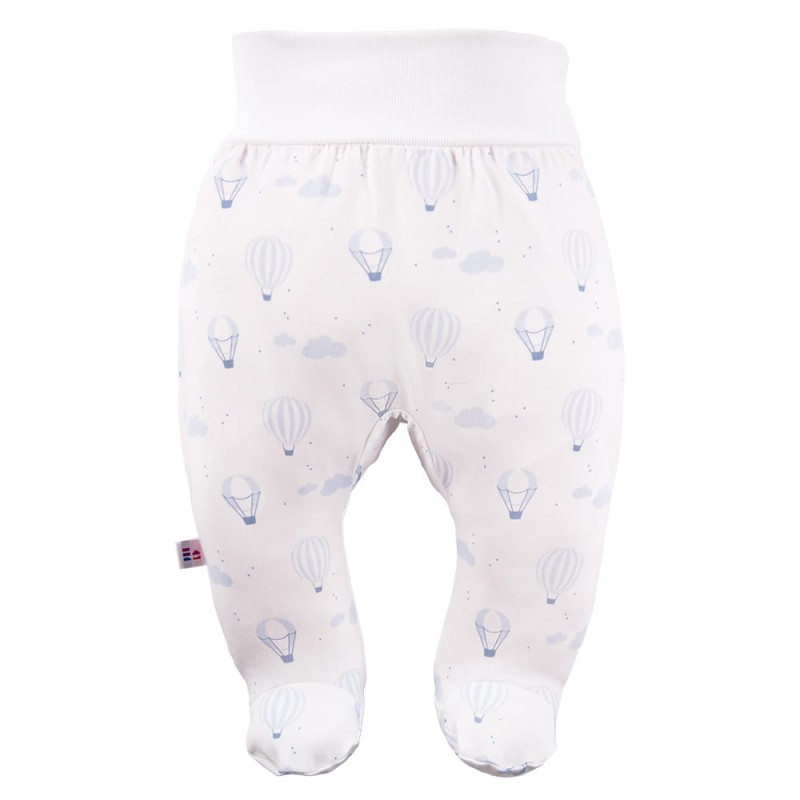 Joggers with feet with balloon pattern white