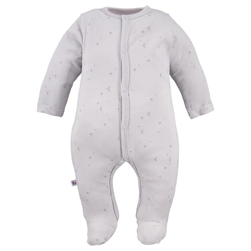 Grauer Baby-Strampler mit Sternchenmotiv
