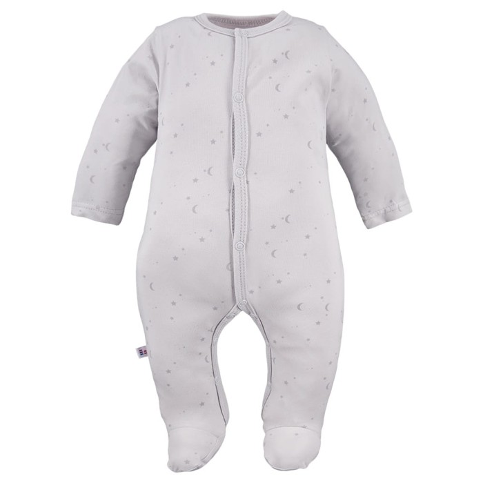 Grauer Baby-Strampler mit Sternchenmotiv