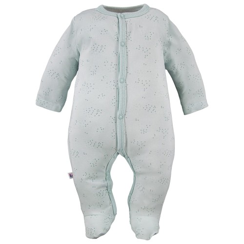 Grüner Baby-Strampler mit zartem Aufdruck