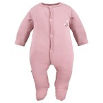 Rosa Baby-Strampler mit Blumenmotiv