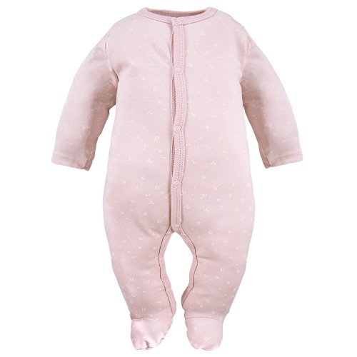 Baby sleepsuit with flower pattern pink