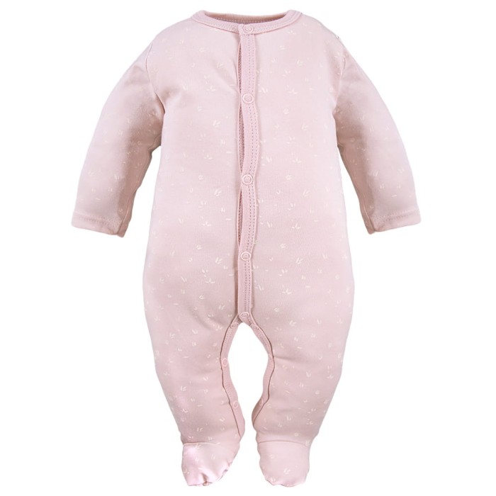 Rosa Baby-Strampler mit Blumenmuster