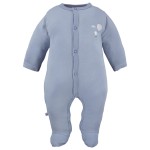 Blauer Baby-Strampler mit Ballonmotiv