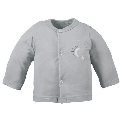 Kimono shirt with star pattern gray