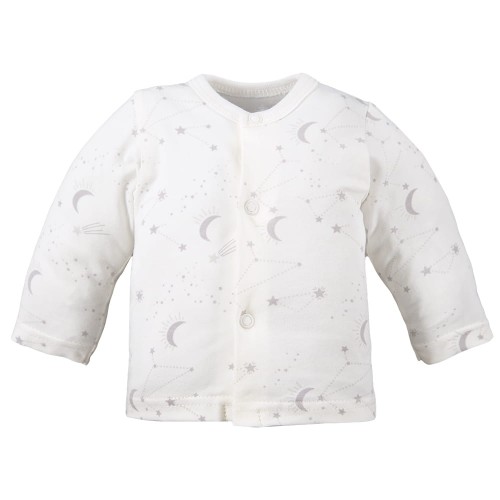Kimono shirt with star pattern ecru