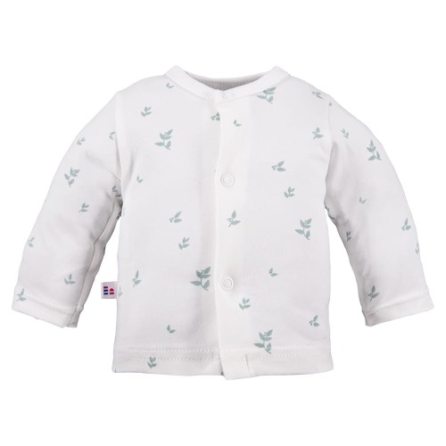 Kinder-Jäckchen mit Blättern, weiß