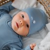 Blaue Kinder Mütze mit Ballonmotiv