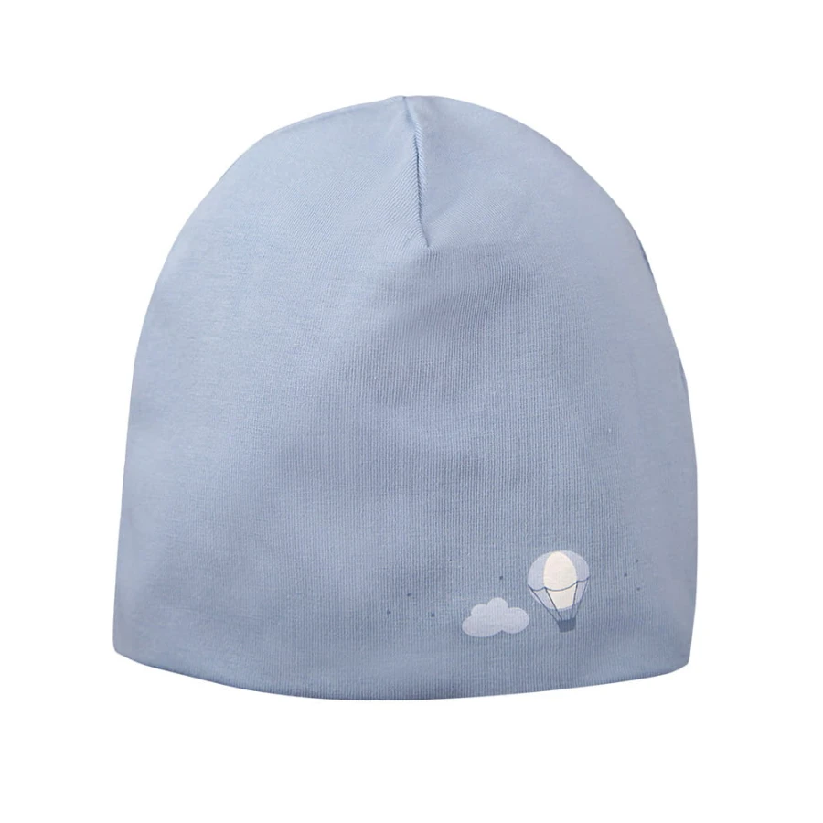 Blaue Kinder Mütze mit Ballonmotiv