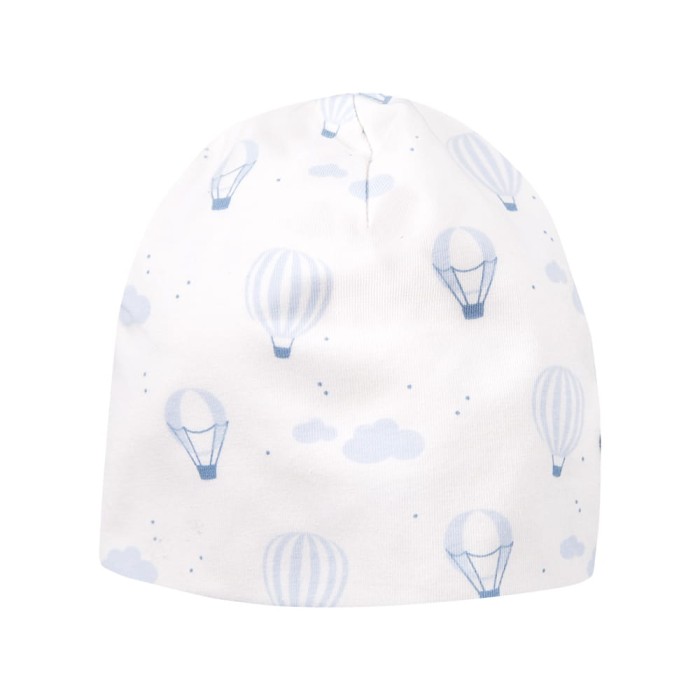 Weiße Kinder-Mütze mit Ballonmotiv