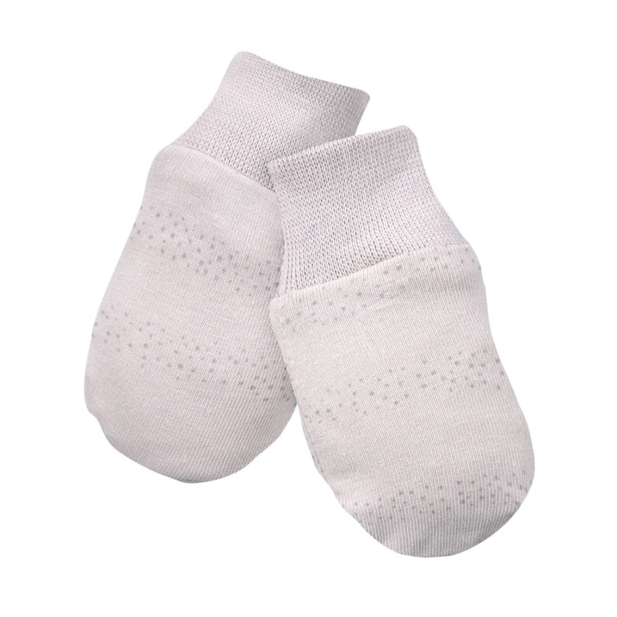 Babyhandschuhe beige 3er-Pack mit Bärenmotiv
