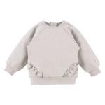 Sweatshirt beige with frill