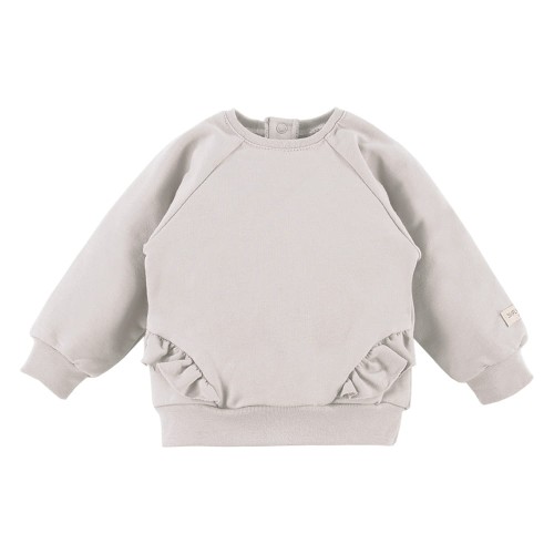 Kinder-Sweatshirt mit Rüschen, beige
