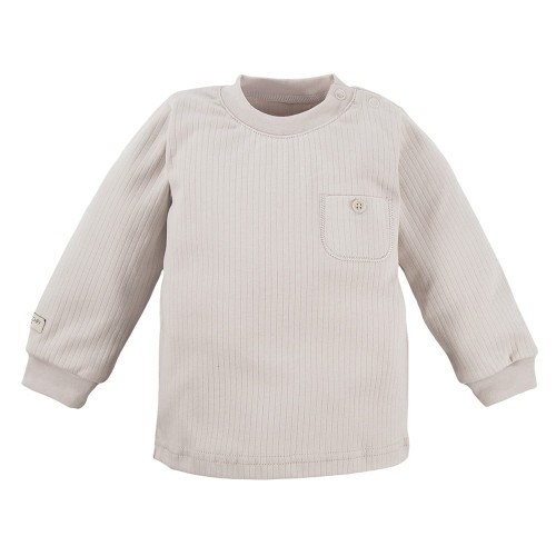 Kinderbluse mit Tasche, beige