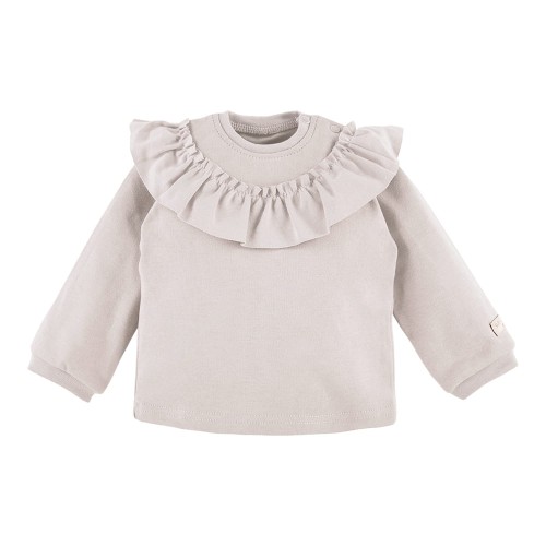 Kinder-Bluse mit Rüschen, beige