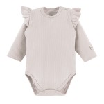 Babybody mit Rüschen, beige