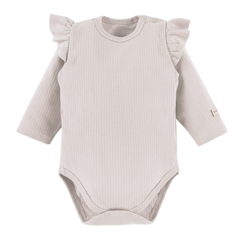 Babybody mit Rüschen, beige