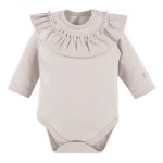 Babybody mit Rüschen in Beige